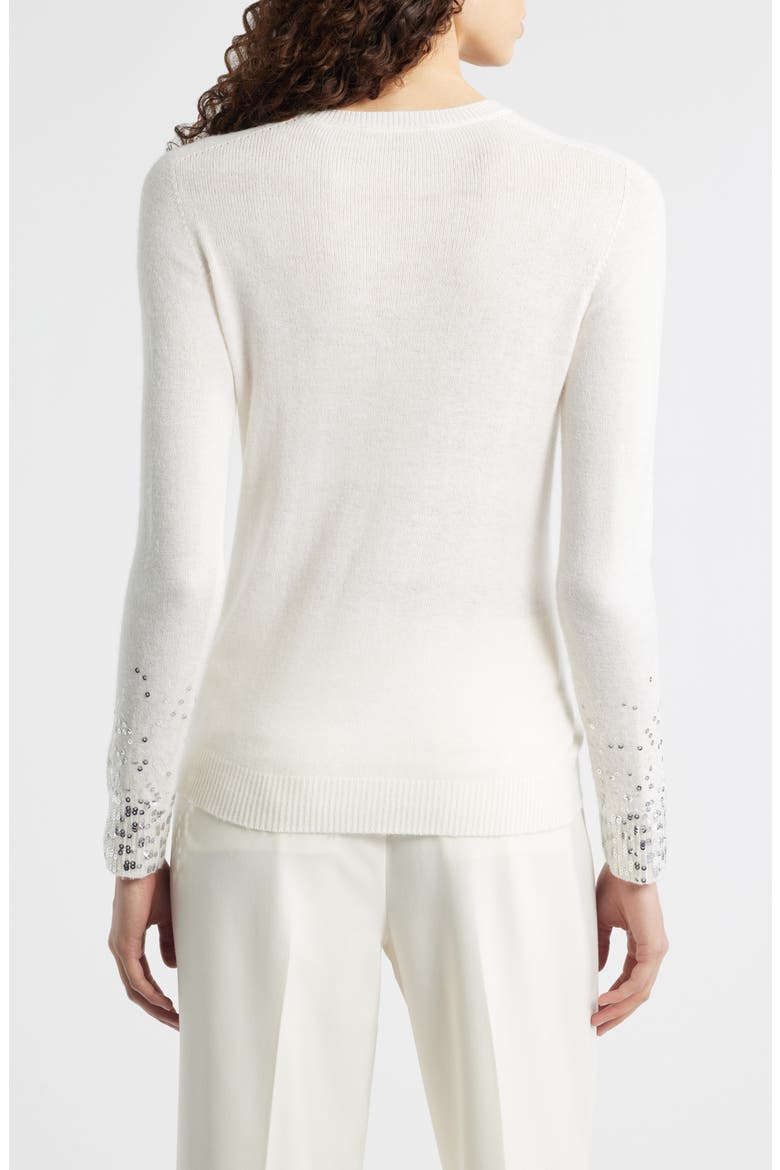 Lainey Sequin Cuff Sweater, Alternate, color, IVORY