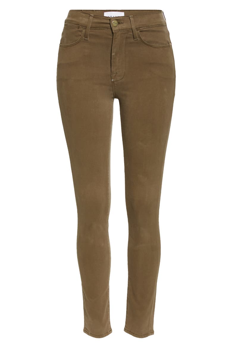 Le High Skinny Sateen Jeans, Alternate, color, WASHED ARMY