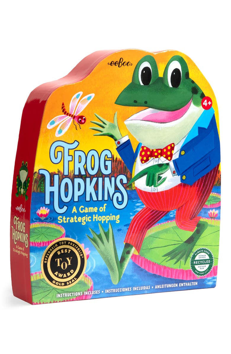 eeBoo Frog Hopkins Board Game, Main, color, Multi