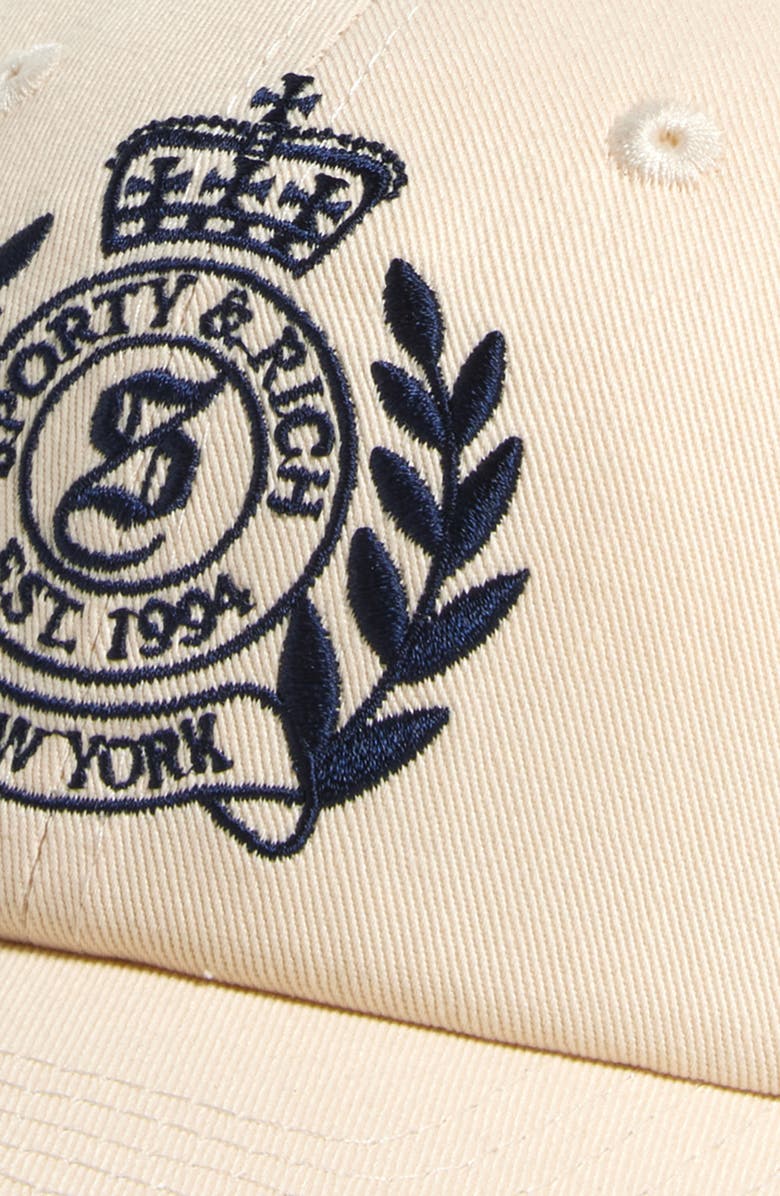 Sporty & Rich Logo Crest Embroidered Baseball Cap, Alternate, color, 