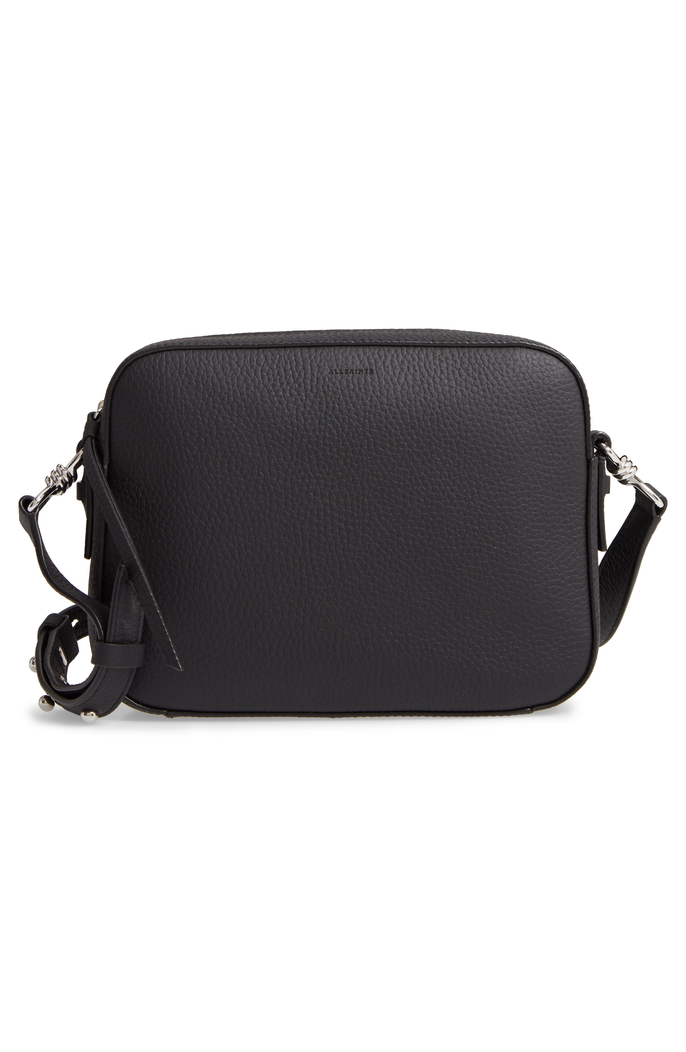 AllSaints Captain Lea Leather Crossbody Bag, Alternate, color, 