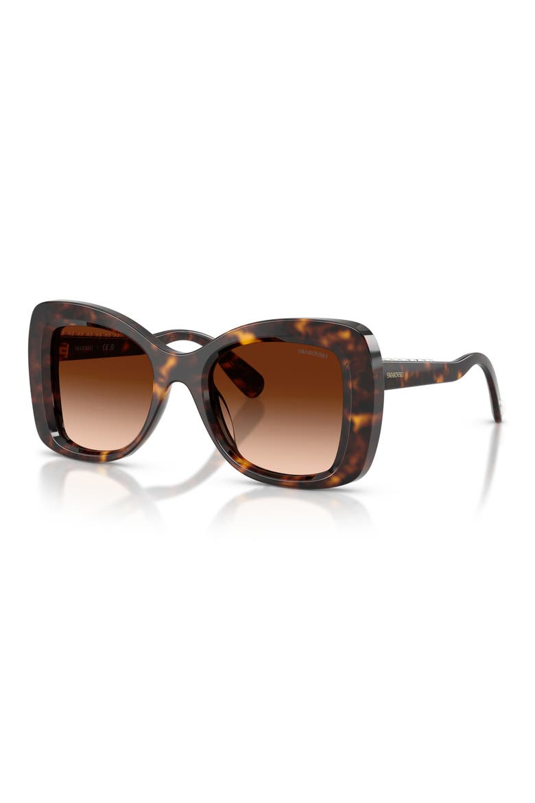 51mm Butterfly Sunglasses, Alternate, color, HAVANA / GRADIENT BROWN