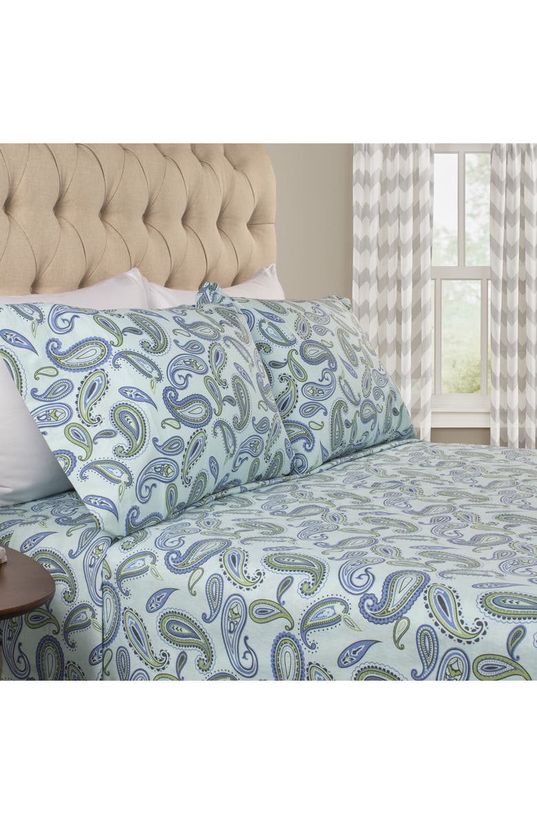 Superior Cotton Flannel Sheet Set, Alternate, color, Light Blue