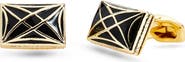 CLIFTON WILSON Two Tone Rectangular Cuff Links