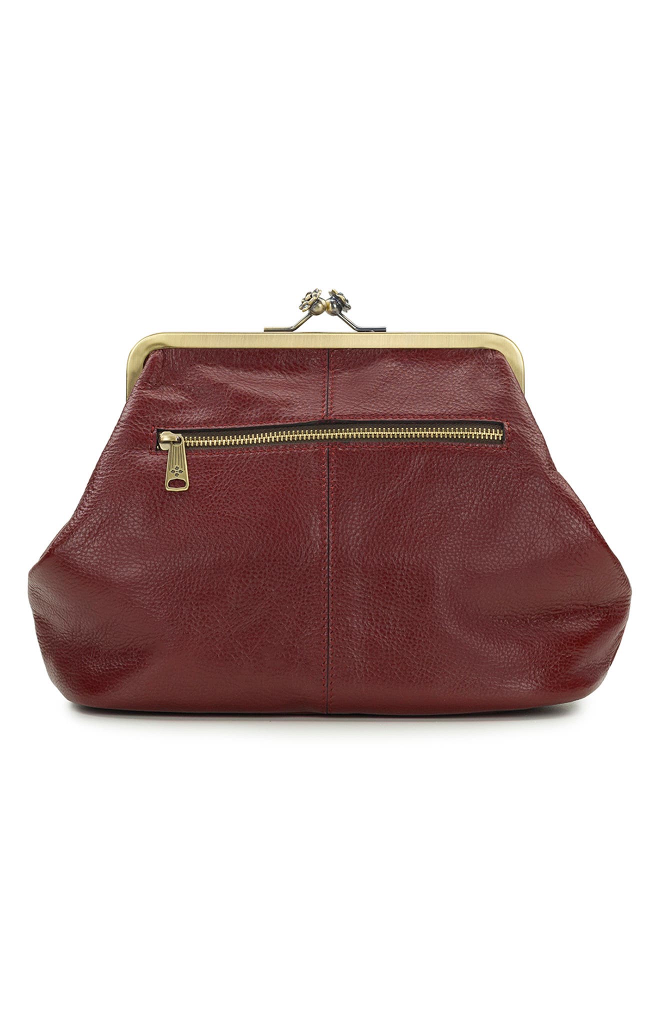 Sofia Small Frame Leather Crossbody Bag, Alternate, color, MAROON