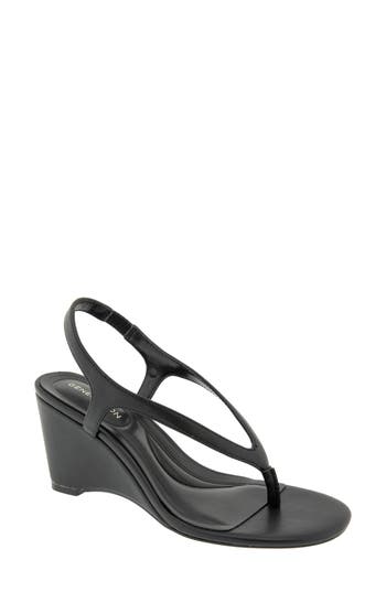 BCBGeneration Serenity Wedge Sandal in Black at Nordstrom Rack, Size 8