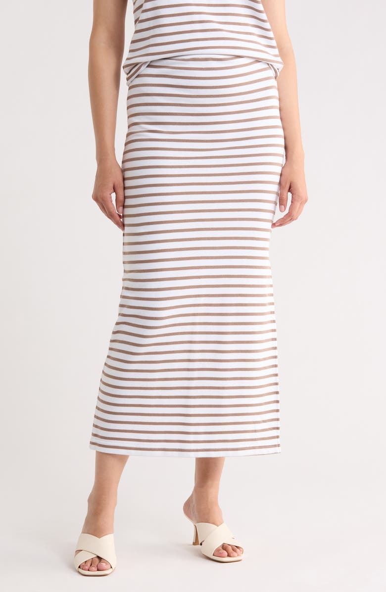 Splendid Royale Midi Skirt, Main, color, White/ Wicker