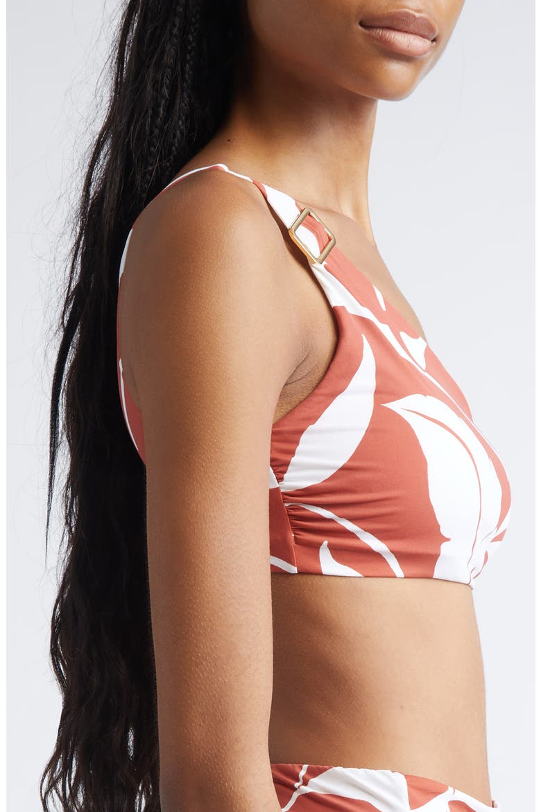 Argenta Beachwear One-Shoulder Bikini Top, Alternate, color, RUST