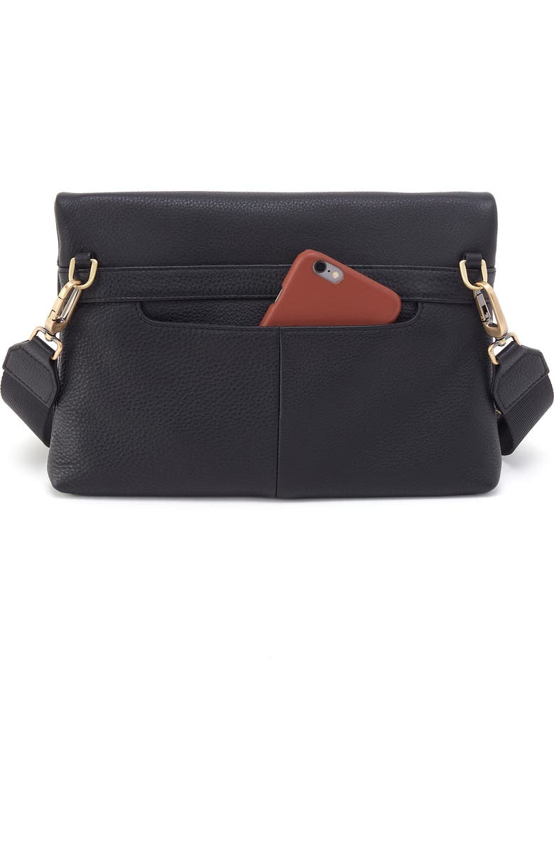 HOBO Grant Leather Crossbody Bag, Alternate, color, Black
