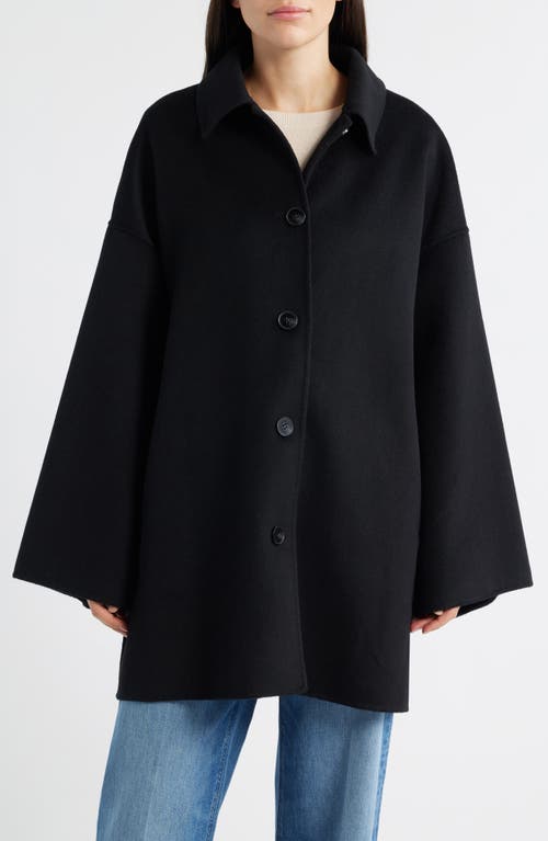 Bernardo Double Face Car Coat In Black