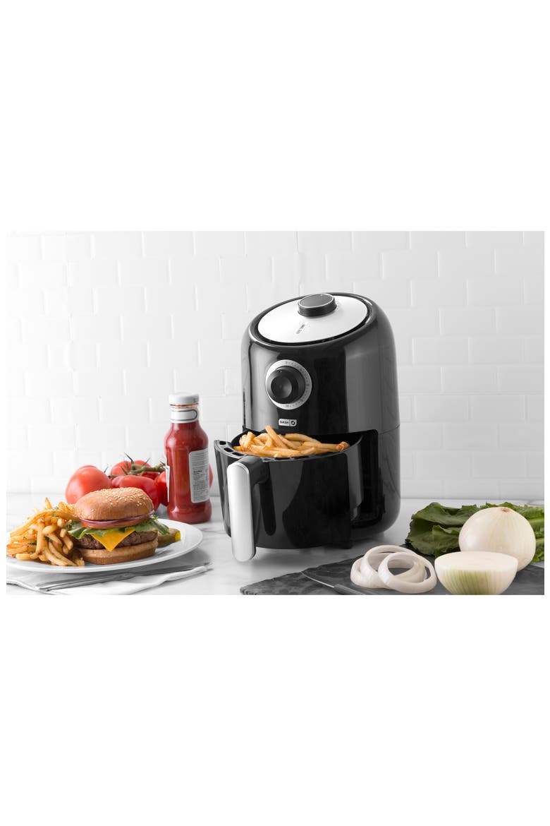 Compact 2-Quart Air Fryer, Alternate, color, BLACK