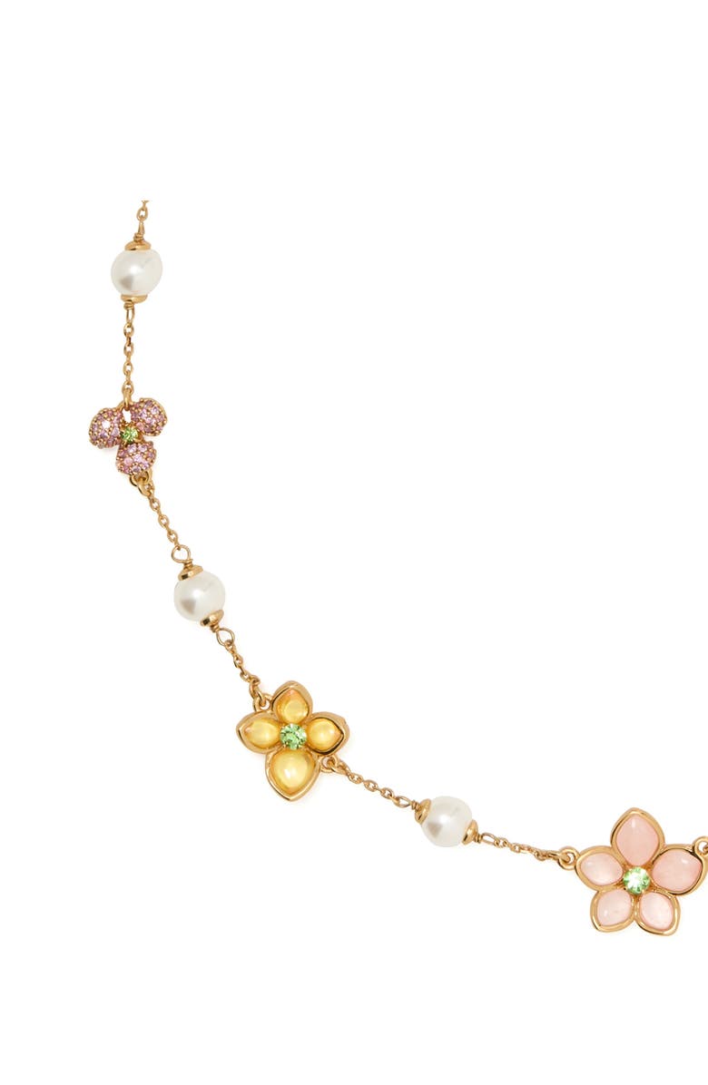 Kate Spade New York pastel petal scatter necklace, Alternate, color, 
