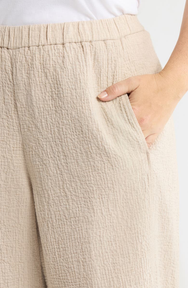 Eileen Fisher Stretch Organic Cotton Ankle Lantern Pants, Alternate, color, Dove
