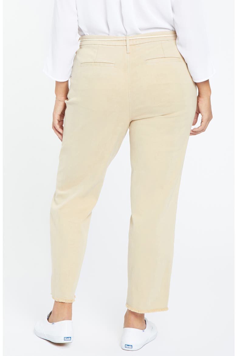 Belted Relaxed Ankle Pants, Alternate, color, WARM SAND