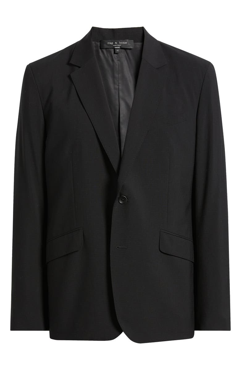 rag & bone Butler Wool Blend Ripstop Sport Coat, Alternate, color, Black