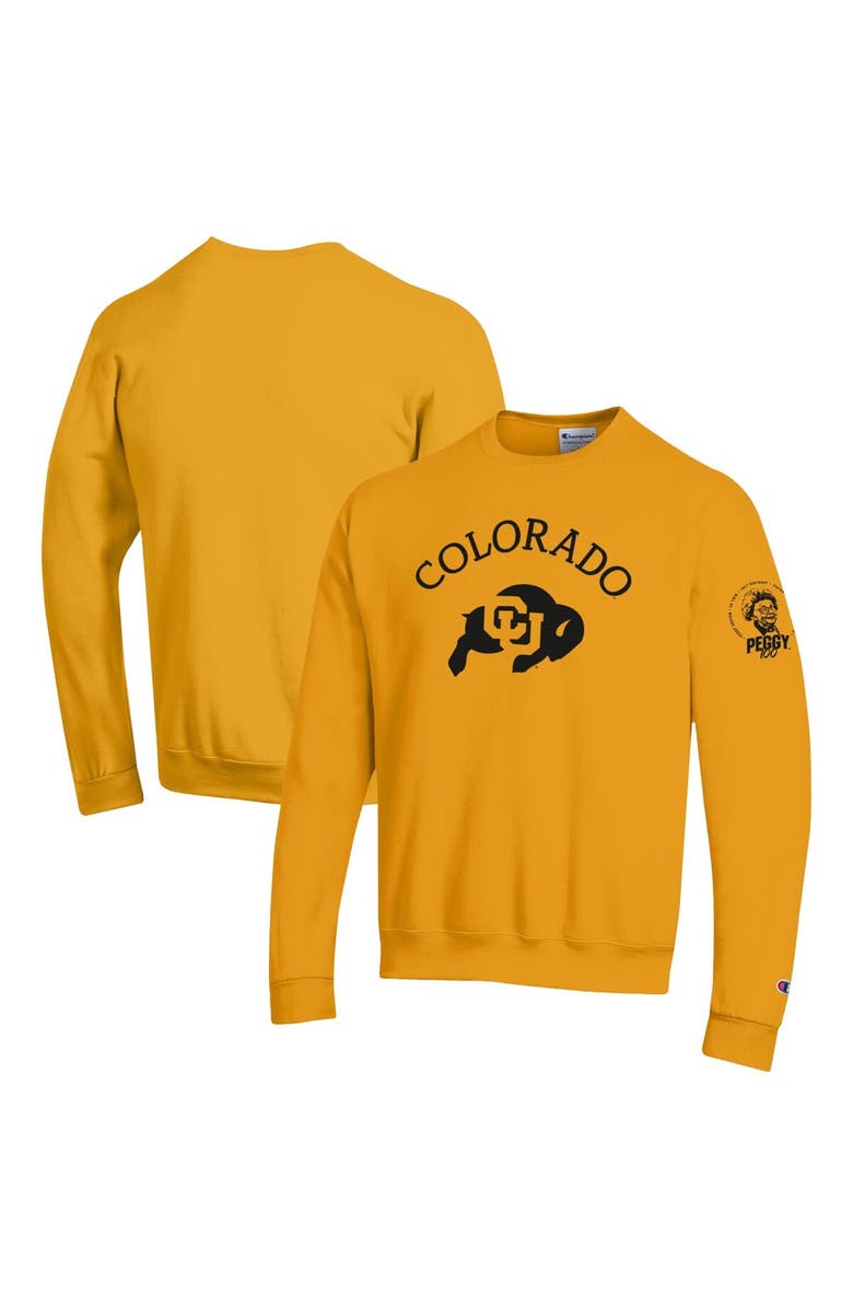 Champion Men's Champion Gold Colorado Buffaloes Peggy 100 Pullover Sweatshirt, Main, color, 
