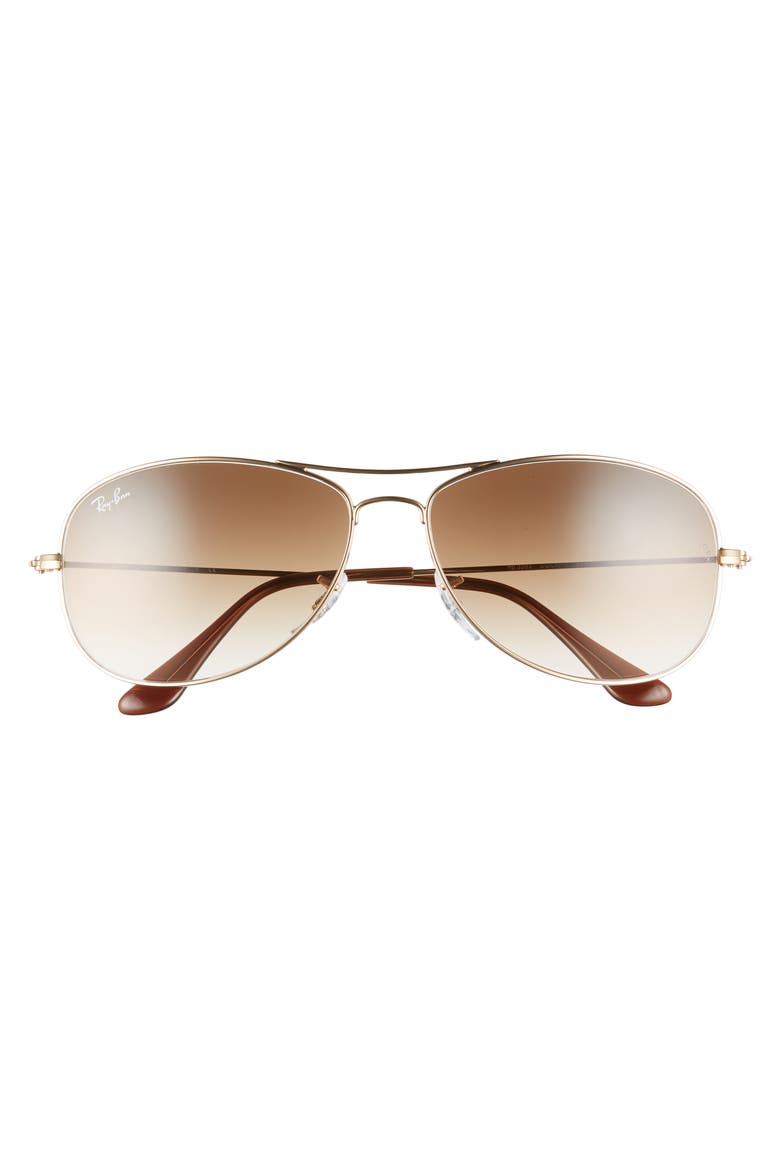 New Classic Aviator 59mm Sunglasses, Alternate, color, GOLD/ BROWN GRADIENT
