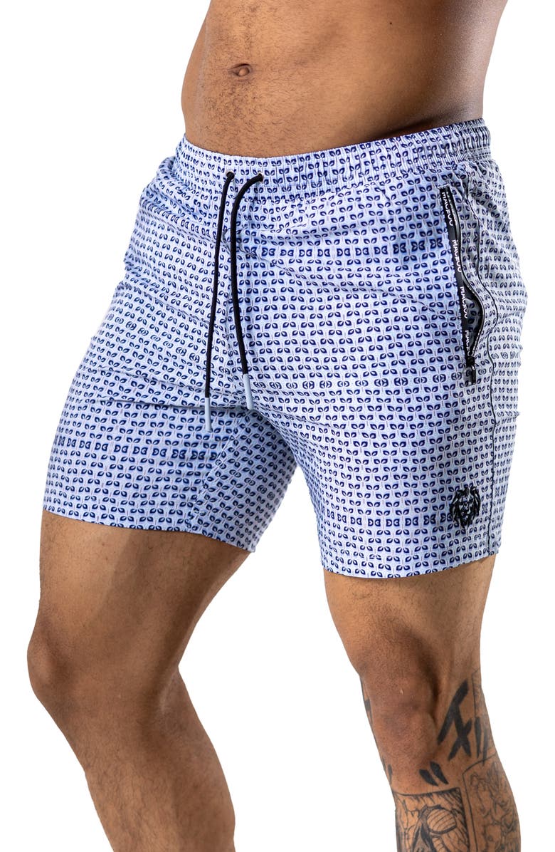 Maceoo Swim Lion Resistance Blue Swim Trunks, Alternate, color, Blue