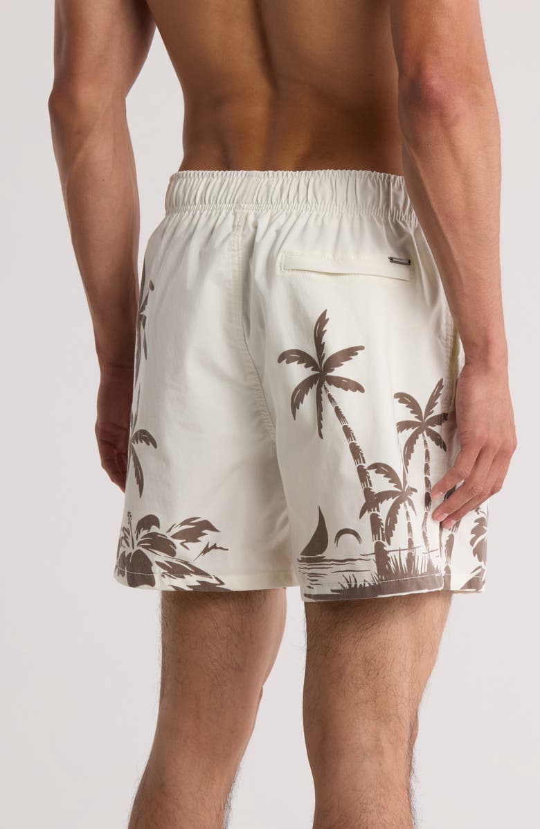 Vintage Summer Volley Swim Shorts, Alternate, color, Ivory