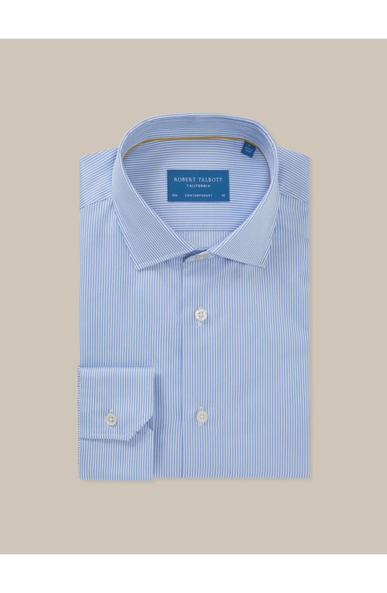 Robert Talbott Reynolds Mini Stripe Twill Classic Fit Shirt, Main, color, Blue