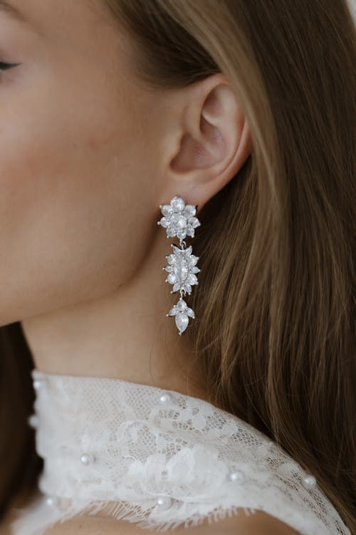 Untamed Petals Keepsake Crystal Drop Earrings In Silver