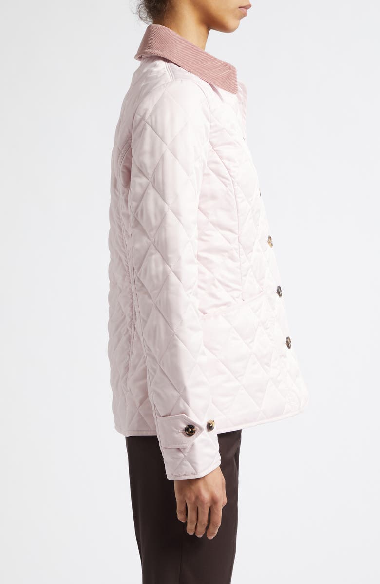 Burberry Fernleigh Quilted Jacket, Alternate, color, Mallow Pink