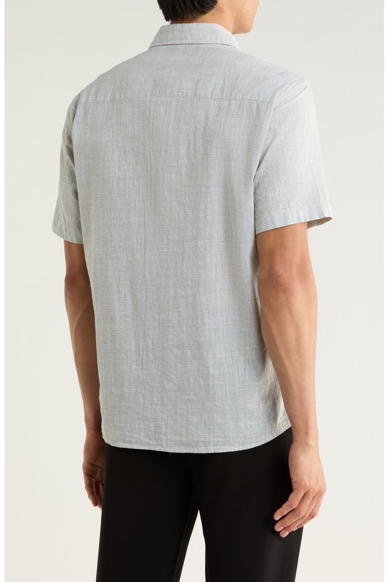Lorenzo Short Sleeve Cotton Button-Up Shirt, Alternate, color, OLIVE DUST
