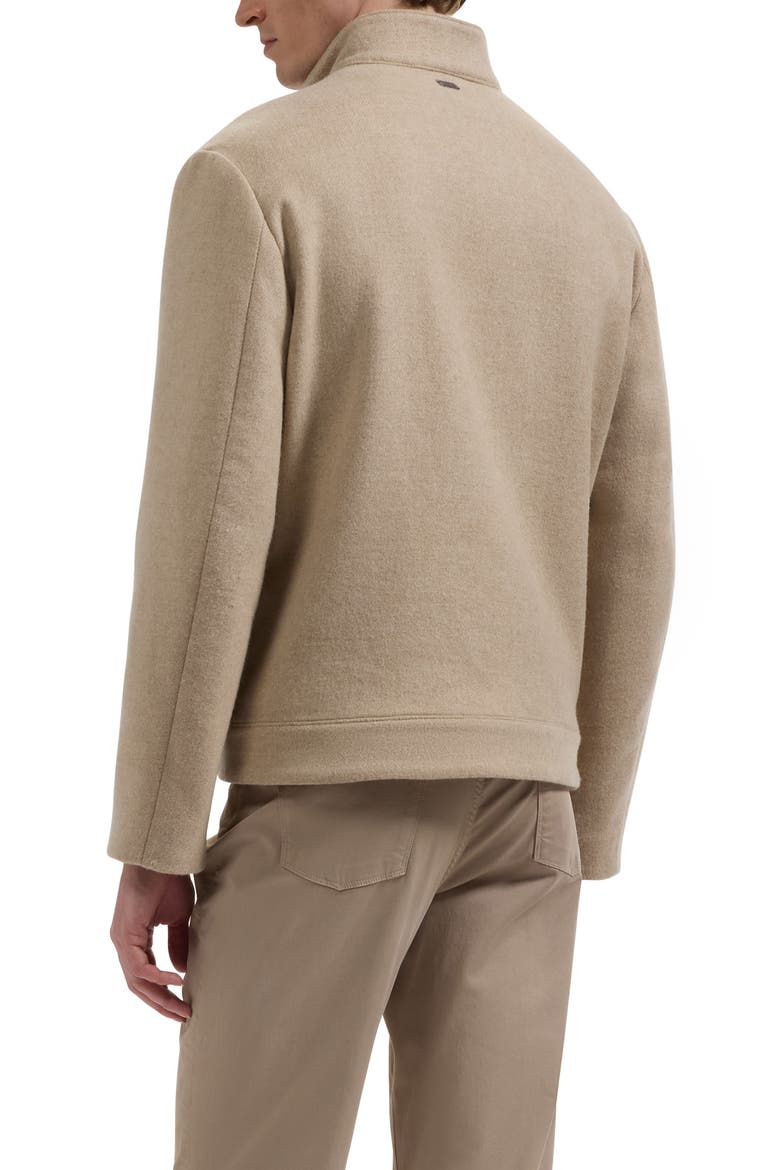 Wool Blend Mock Neck Zip Jacket, Alternate, color, CAMEL