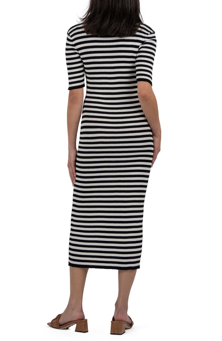 KUT from the Kloth Apollonia Stripe Rib Maxi Dress, Alternate, color, 
