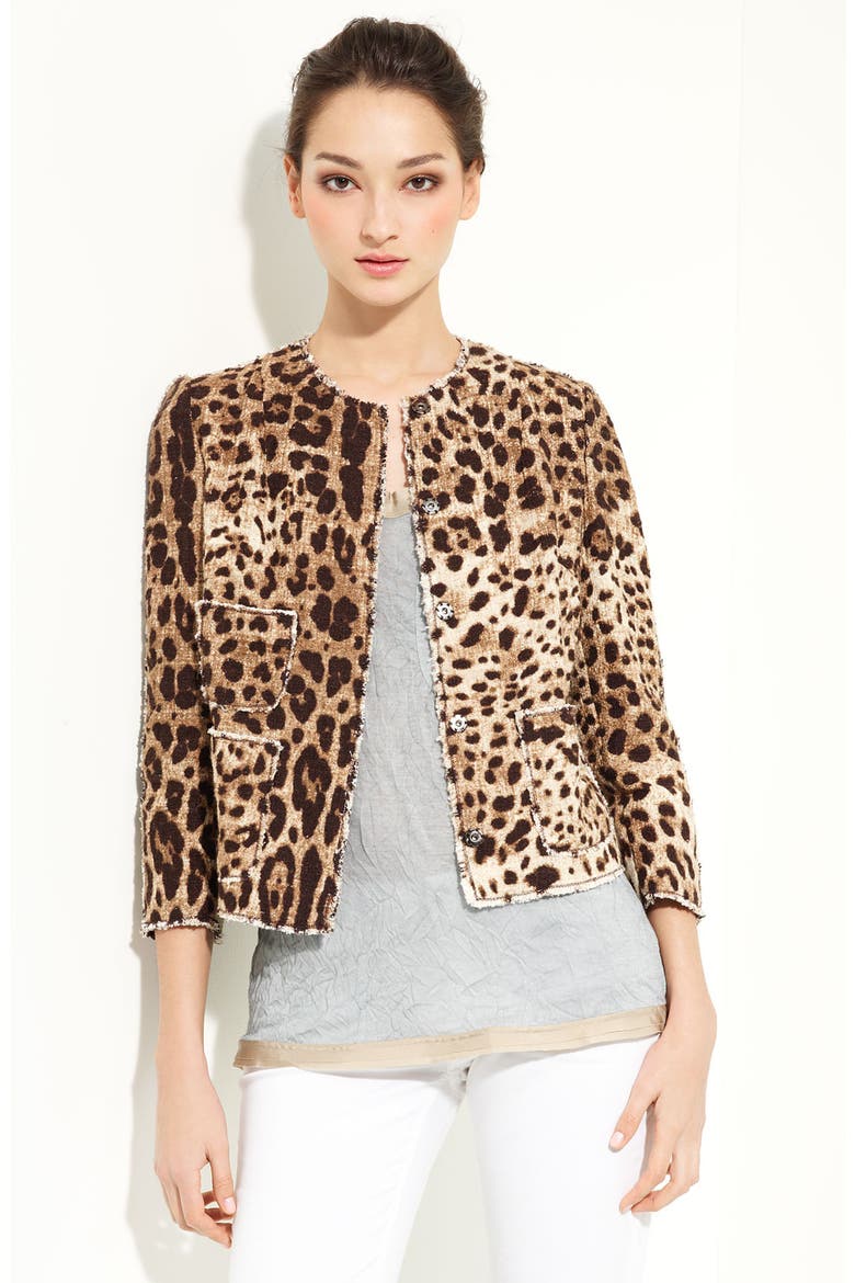 Leopard Print Jacket, Main, color, NATURAL LEOPARD
