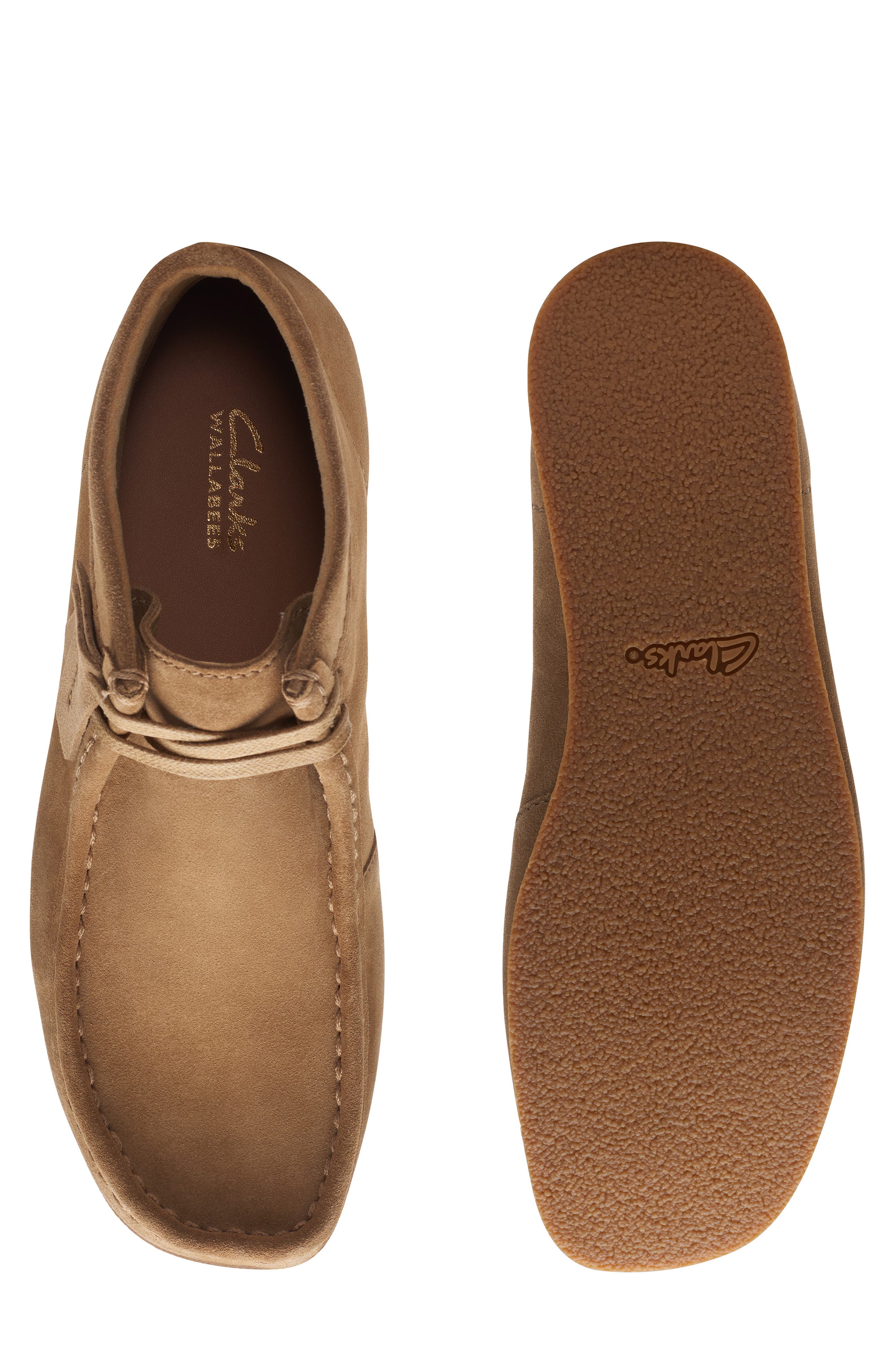 Clarks<sup>®</sup> Wallabee Suede Boot, Alternate, color, Dark Sand Suede