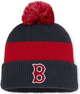 Nike Men's Nike Navy/Red Boston Red Sox Cooperstown Collection Peak Standard Cuffed Knit Hat with Pom