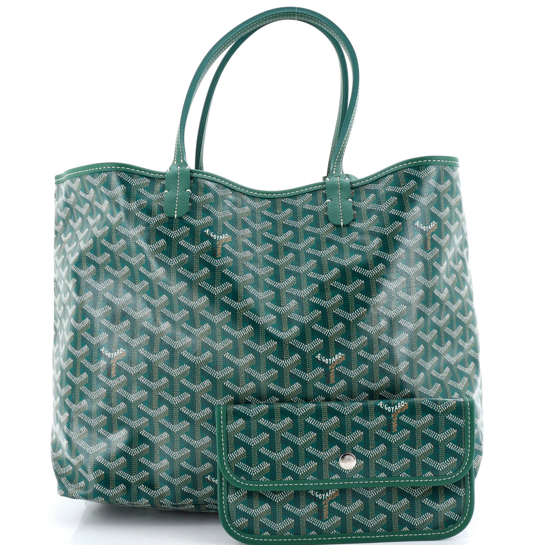 Pre-Owned Goyard Saint Louis Tote Coated Canvas PM, Alternate, color, Green