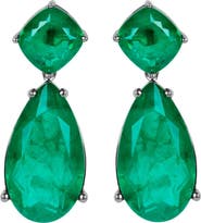 Gemma Azzurro emerald pear drop earrings