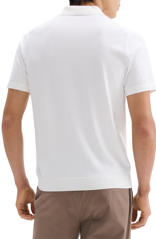 Theory Goris Grid Light Performance Polo In White