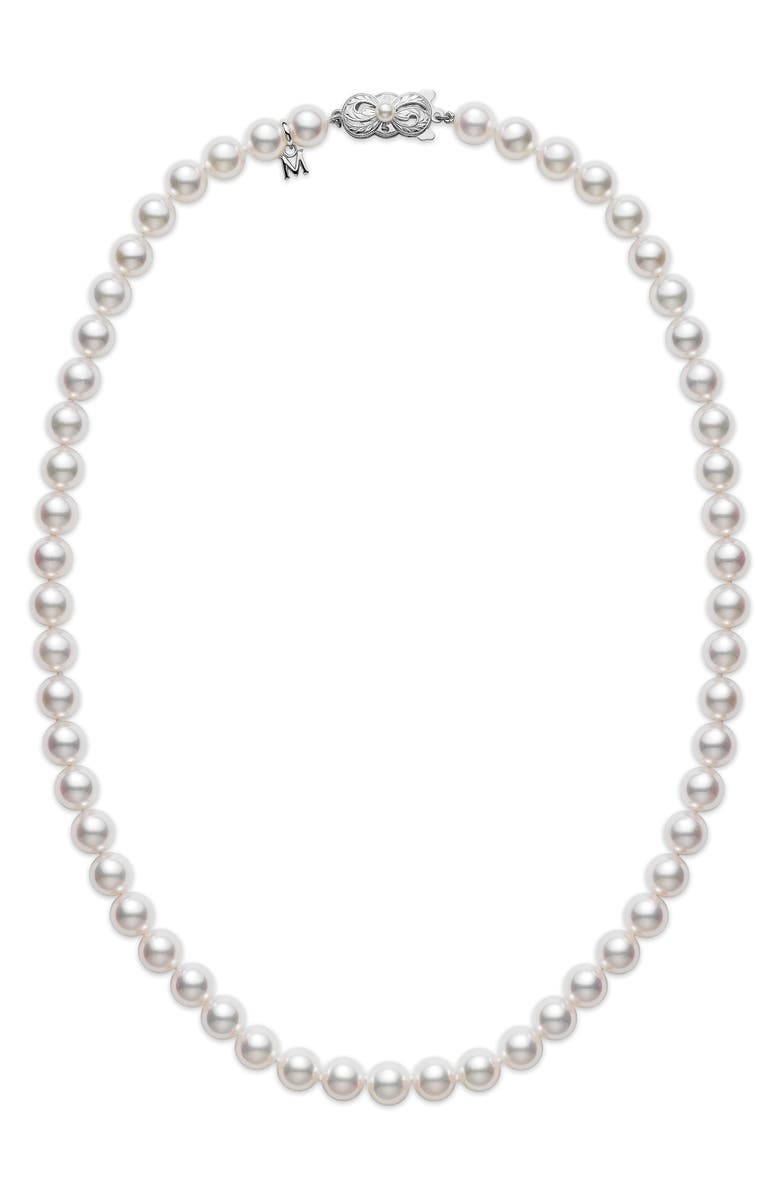Mikimoto Essential Elements Akoya Cultured Pearl Necklace, Main, color, 