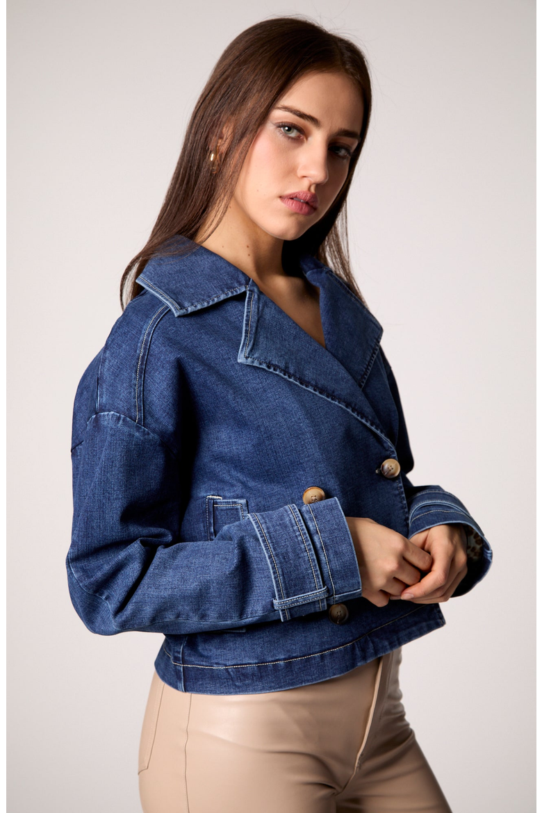 Lana Cropped Trench Coat, Alternate, color, Lisbon