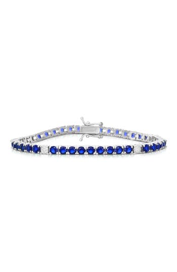 Shop Chloe & Madison Chloe And Madison Cz Tennis Bracelet In Silver