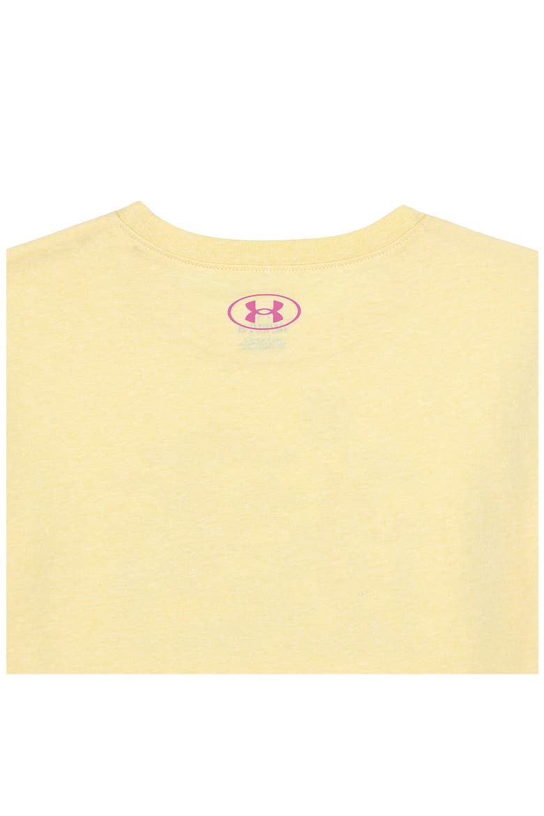 Kids' UA Stream Core Foil Graphic Tee, Alternate, color, PALE LEMON