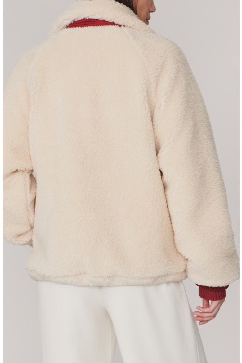 Kalyn Sherpa Fleece Jacket, Alternate, color, SANDSHELL/ RUMBA ROSE