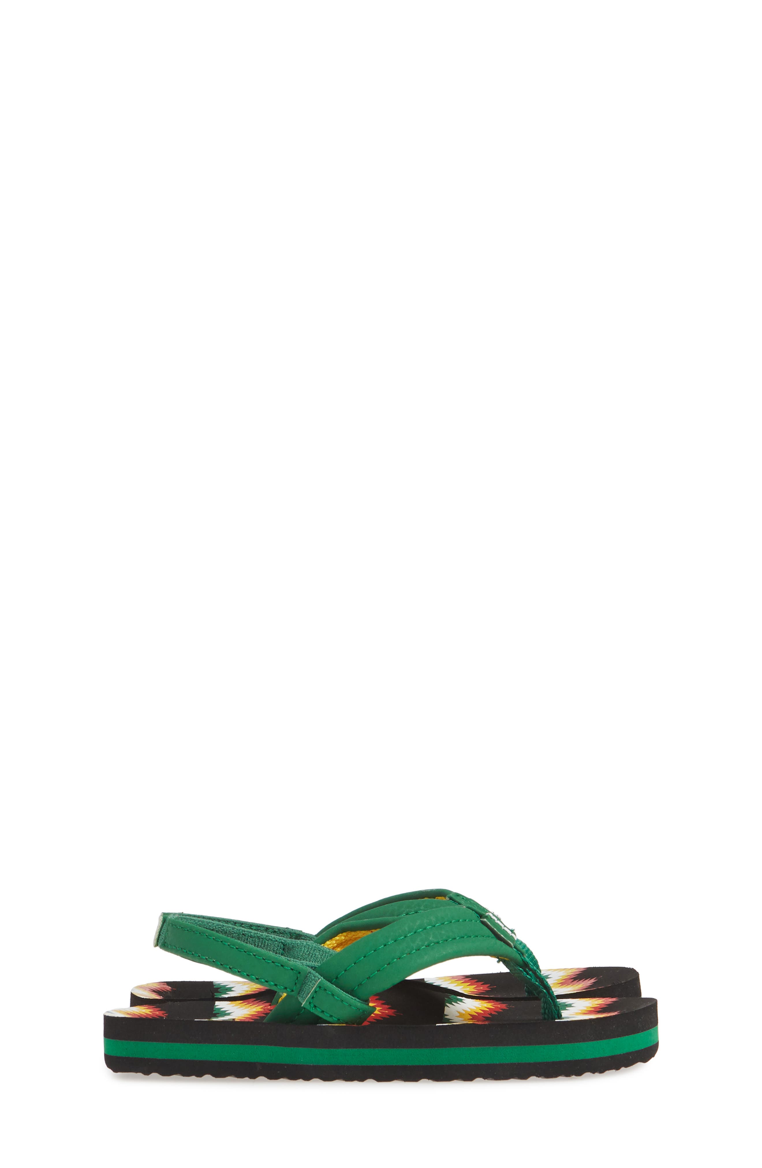 'Little Ahi' Sandal, Alternate, color, BLACK/ GREEN BLANKET