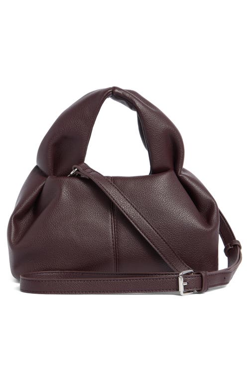 Bcbg Mini Pleated Top Handle Bag In Burgundy