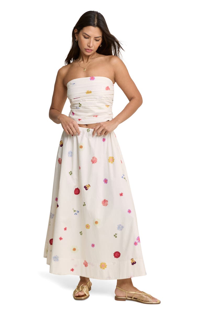 Nobody's Child Kitty Floral Maxi Skirt, Alternate, color, White