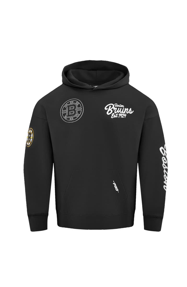 PRO STANDARD Men's Pro Standard Black Boston Bruins Paint the City Pullover Hoodie, Alternate, color, Black