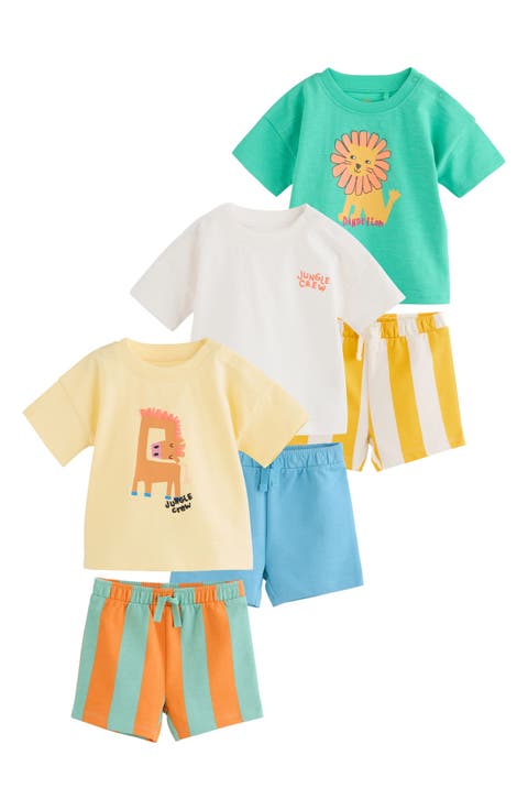 6-Pack Bright Graphic T-Shirts & Assorted Shorts Set (Baby)