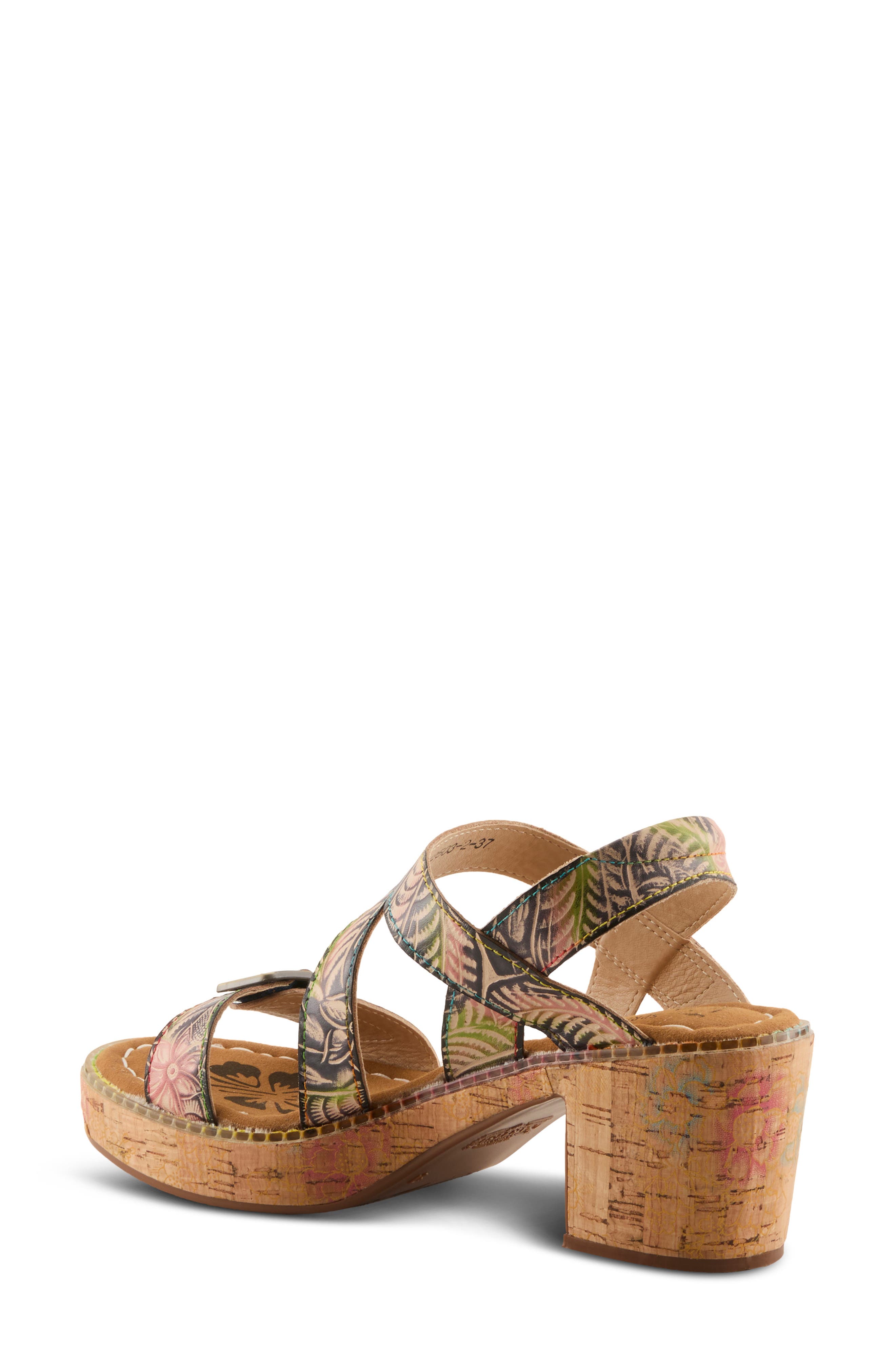 L'Artiste by Spring Step Jess Platform Sandal, Alternate, color, Navy Multi