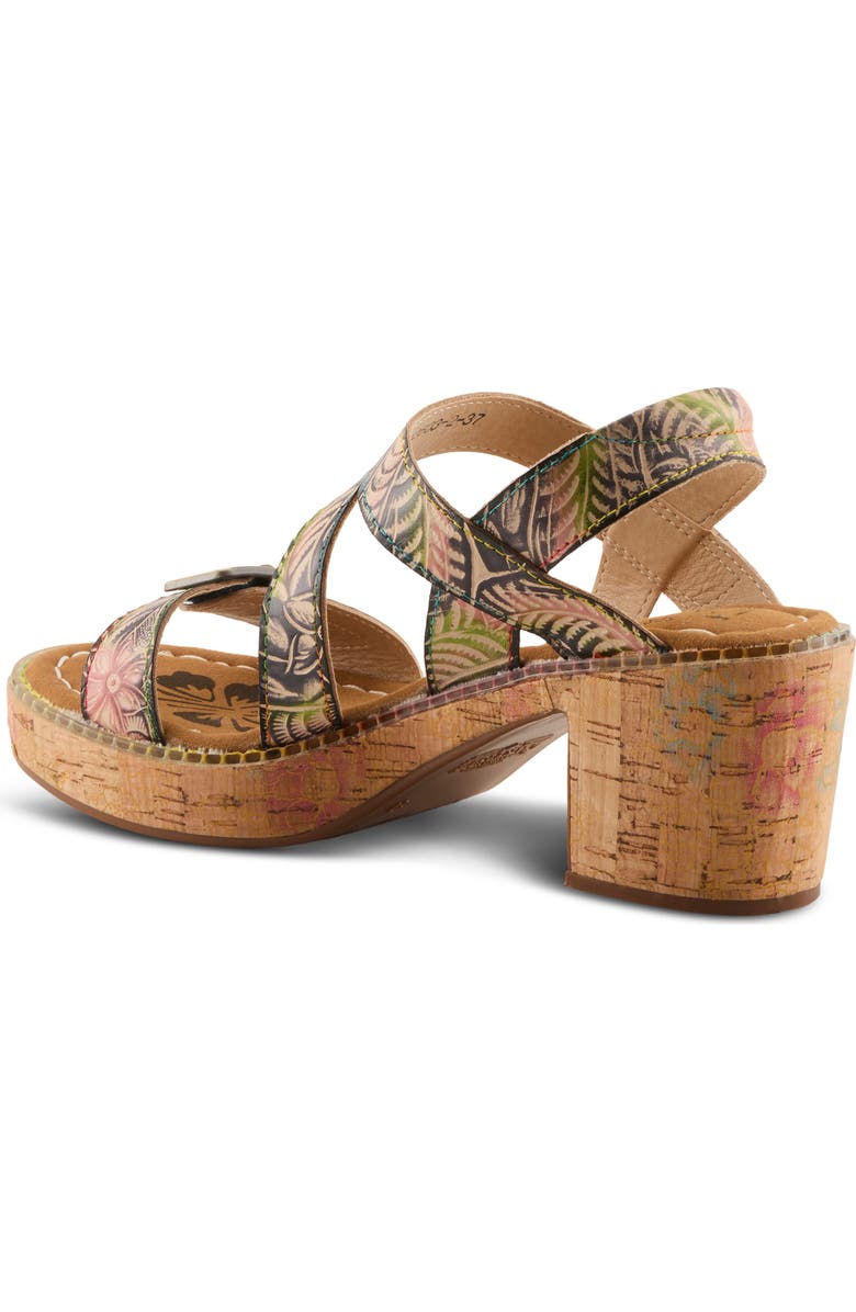 L'Artiste by Spring Step Jess Platform Sandal, Alternate, color, Navy Multi