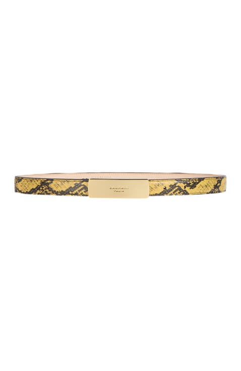 Belt in Python-Effect Leather