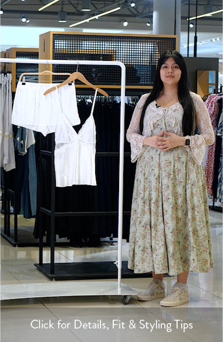 Kaiya Lace Trim Satin Short Pajamas, sales video thumbnail