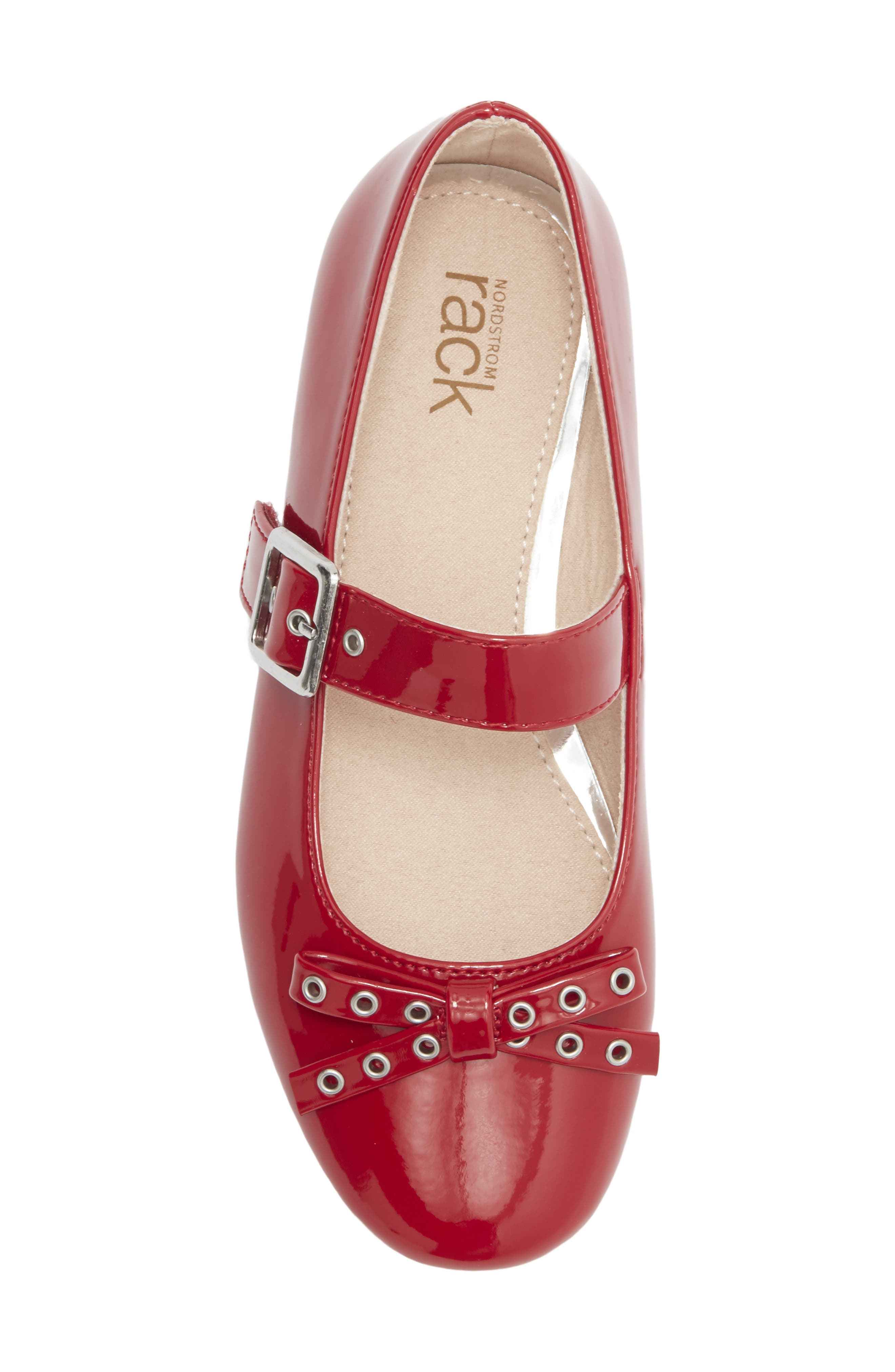 Kids' Mikayla Grommet Bow Mary Jane Flat, Alternate, color, RED